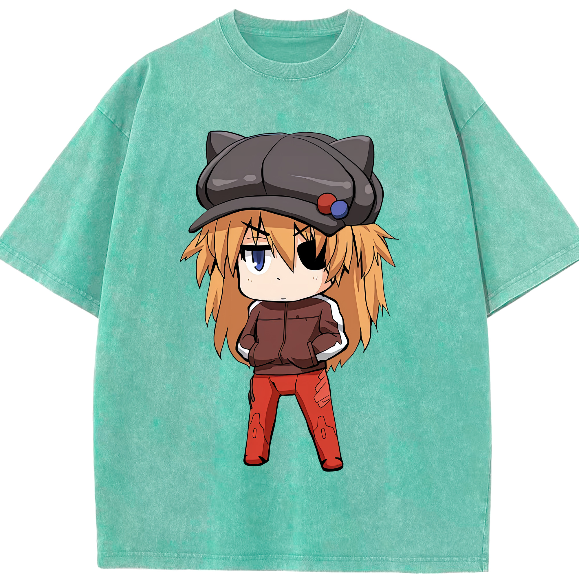 （画像用） EVA 新世紀エヴァンゲリオン 綿100% ヴィンテージ風 半袖Tシャツ（フロントプリント）
